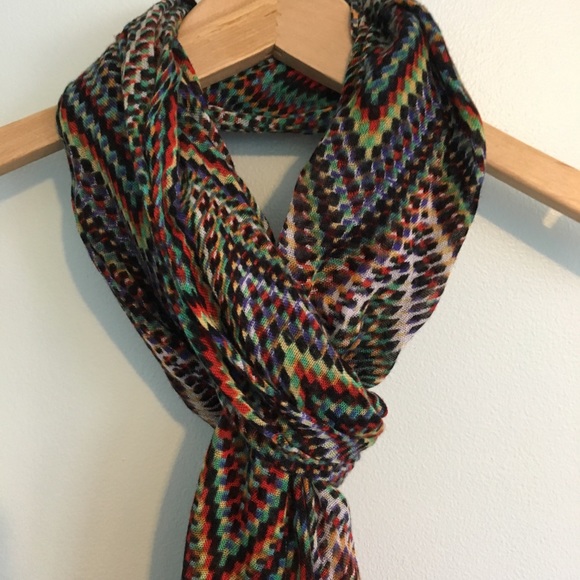 Colorful Scarf Geometric Rainbow - Picture 2 of 4